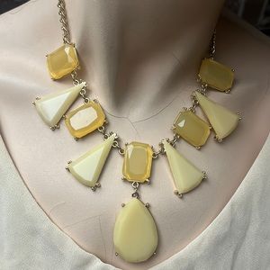 yellow jell Statement necklace